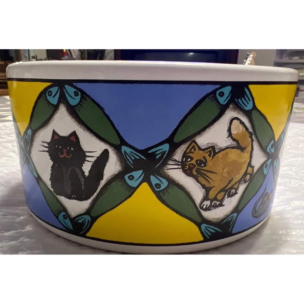 Bowl, Cat Food, Feline Design, Ceramic